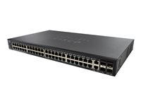 Cisco 550X Series SG550X-48P - Switch - L3 - Styrt - 48 x 10/100/1000 (PoE+) + 2 x 10 Gigabit SFP+ + 2 x kombo 10 Gigabit SFP+ - rackmonterbar - PoE+ (382 W) - oppusset SG550X-48P-K9EU-RF