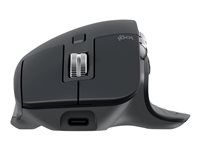 Logitech Master Series MX Master 3S for Business - Mus - ergonomisk - høyrehendt - optisk - 7 knapper - trådløs - Bluetooth - Logitech Logi Bolt USB-mottaker - grafitt 910-006582