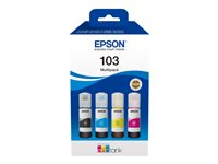 Epson 103 Multipack - 4-pack - svart, gul, cyan, magenta - original - blekkrefill - for Epson L1210, L3210, L3211, L3256, L3260, L3266; EcoTank L11050, L1250, L3210, L3250, L3260 C13T00S64A