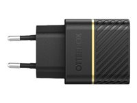 OtterBox Wall Charger - Strømadapter - 30 watt - 3 A - PD 3.0 (24 pin USB-C) - svart glimt 78-80483