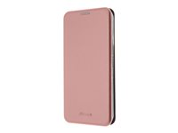 Insmat Exclusive Folio Case - Lommebok for mobiltelefon - polyuretan, termoplast-polyuretan (TPU), kartong+papir+aluminiumsfolie - rosenrosa - for Samsung Galaxy A34 5G 650-3147