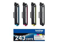 Brother TN243CMYK Value Pack - 4-pack - svart, gul, cyan, magenta - original - tonerpatron - for Brother DCP-L3510, L3517, L3550, HL-L3210, L3230, L3270, MFC-L3710, L3730, L3750, L3770 TN243CMYK