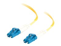 C2G LC-LC 9/125 OS1 Duplex Singlemode PVC Fiber Optic Cable (LSZH) - Koblingskabel - LC-enkeltmodus (hann) til LC-enkeltmodus (hann) - 30 m - fiberoptisk - dupleks - 9 / 125 micron - OS1 - halogenfri - gul 85612