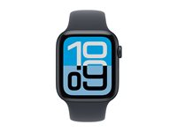 Apple Watch SE 3 (GPS + Cellular) - 44 mm - midnattsaluminium - smartklokke med sportsbånd - fluorelastomer - midnatt - båndbredde: M/L - 64 GB - LTE, Wi-Fi 4, Bluetooth - 5G - 33 g MEPJ4QN/A