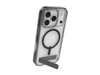 Zagg Santa Cruz Snap - Baksidedeksel for mobiltelefon - med stativ - MagSafe-samsvar - kullsort - for Apple iPhone 17 Pro 702318950
