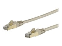 StarTech.com 5m CAT6A Ethernet Cable, 10 Gigabit Shielded Snagless RJ45 100W PoE Patch Cord, CAT 6A 10GbE STP Network Cable w/Strain Relief, Grey, Fluke Tested/UL Certified Wiring/TIA - Category 6A - 26AWG (6ASPAT5MGR) - Koblingskabel - RJ-45 (hann) til RJ-45 (hann) - 5 m - STP - CAT 6a - formstøpt, uten hindringer - grå 6ASPAT5MGR