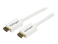 StarTech.com 5m/16 ft CL3 Rated HDMI Cable with Ethernet, In Wall Rated HDMI Cable 4K 30Hz, UHD High Speed HDMI Cable 10.2 Gbps Bandwidth, 4K Ultra HD HDMI 1.4 Video / Display Cable, 30AWG - Long White HDMI Cable - HDMI-kabel - HDMI hann til HDMI hann - 5 m - dobbeltisolert - hvit HD3MM5MW