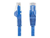 StarTech.com 100ft CAT6 Ethernet Cable, 10 Gigabit Snagless RJ45 650MHz 100W PoE Patch Cord, CAT 6 10GbE UTP Network Cable w/Strain Relief, Blue, Fluke Tested/Wiring is UL Certified/TIA - Category 6 - 24AWG (N6PATCH100BL) - Koblingskabel - RJ-45 (hann) til RJ-45 (hann) - 30.5 m - UTP - CAT 6 - uten hindringer - blå - for P/N: USB2001EXT2PNA, USB2002EXT2NA, USB2004EXT2NA, USB2G4LEXT2NA, USB3004EXT2 N6PATCH100BL
