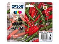 Epson 503XL Multipack - 4-pack - XL - svart, cyan, magenta, gul - original - blære med RF/lyd-alarm - blekkpatron - for Expression Home XP-5200, XP-5205; WorkForce WF-2960DWF, WF-2965DWF C13T09R64020