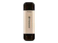 Transcend JetFlash 930C - USB-flashstasjon - 256 GB - USB 3.2 Gen 1 / USB-C - gull TS256GJF930C