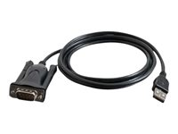 C2G Serial RS232 Adapter Cable - USB / seriell-kabel - USB (hann) til DB-9 (hann) - 1.5 m - svart 86887