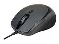 PORT Connect Professional SILENT - Mus - høyre- og venstrehåndet - optisk - 3 knapper - kablet - USB, USB-C - svart 900711