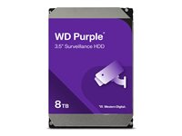 WD Purple WD85PURZ - Harddisk - 8 TB - intern - 3.5" - SATA 6Gb/s - 5640 rpm - buffer: 256 MB WD85PURZ