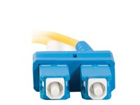 C2G SC-SC 9/125 OS1 Duplex Singlemode PVC Fiber Optic Cable (LSZH) - Koblingskabel - SC-enkeltmodus (hann) til SC-enkeltmodus (hann) - 10 m - fiberoptisk - dupleks - 9 / 125 micron - OS1 - halogenfri - gul 85573