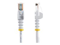 StarTech.com Snagless Cat 5e UTP Patch Cable - Koblingskabel - RJ-45 (hann) til RJ-45 (hann) - 3 m - UTP - CAT 5e - formstøpt, uten hindringer - hvit 45PAT3MWH