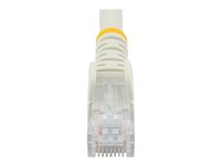 StarTech.com 50cm CAT6 Ethernet Cable, 10 Gigabit Snagless RJ45 650MHz 100W PoE Patch Cord, CAT 6 10GbE UTP Network Cable w/Strain Relief, White, Fluke Tested/Wiring is UL Certified/TIA - Category 6 - 24AWG (N6PATC50CMWH) - Nettverkskabel - RJ-45 (hann) til RJ-45 (hann) - 50 cm - UTP - CAT 6 - formstøpt, uten hindringer, flertrådet - hvit N6PATC50CMWH