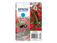 Epson 503 Singlepack - 3.3 ml - cyan - original - blære med RF/lyd-alarm - blekkpatron - for Expression Home XP-5200, XP-5205; WorkForce WF-2960DWF, WF-2965DWF C13T09Q24020