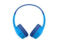 Belkin SoundForm Mini - Hodetelefoner med mikrofon - on-ear - Bluetooth - trådløs - 3,5 mm jakk - blå AUD002BTBL