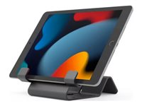 Compulocks Universal Tablet Holder with Coiled Cable Lock - Stativ - for nettbrett - låsbar - høyverdig aluminium - svart - skrivebord CL12CUTHBB