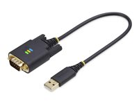 StarTech.com 1ft (30cm) USB to Serial Adapter Cable, COM Retention, RS232 - USB / seriell-kabel - USB (hann) til DB-9 (hann) skrubar - 30.5 cm - robust, formstøpt 1P1FFC-USB-SERIAL
