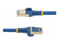 StarTech.com 7m CAT6A Ethernet Cable, 10 Gigabit Shielded Snagless RJ45 100W PoE Patch Cord, CAT 6A 10GbE STP Network Cable w/Strain Relief, Blue, Fluke Tested/UL Certified Wiring/TIA - Category 6A - 26AWG (6ASPAT7MBL) - Koblingskabel - RJ-45 (hann) til RJ-45 (hann) - 7 m - STP - CAT 6a - formstøpt, uten hindringer - blå 6ASPAT7MBL
