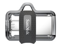 SanDisk Ultra Dual - USB-flashstasjon - 64 GB - USB 3.0 / micro USB SDDD3-064G-G46