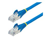 StarTech.com 1.5m CAT6a Ethernet Cable - Blue - Low Smoke Zero Halogen (LSZH) - 10GbE 500MHz 100W PoE++ Snagless RJ-45 w/Strain Reliefs S/FTP Network Patch Cord - Koblingskabel - RJ-45 (hann) til RJ-45 (hann) - 1.5 m - S/FTP - CAT 6a - IEEE 802.3bt - uten hindringer, flertrådet, formstøpt, halogenfri - blå NLBL-150-CAT6A-PATCH
