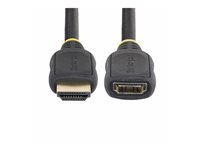 StarTech.com 3.3ft HDMI 2.0 Extension Cable, 4K 60Hz, M/F - High Speed - HDMI-forlengelseskabel - HDMI hann til HDMI hunn - 1 m - skjermet - svart - 4K 60Hz støtte, passiv HD2MF3FL