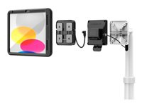 Compulocks iPad 10th-11th (A16) Gen PowerMove Medical Rolling Cart Black - Vogn - for nettbrett - medisinsk - svart, hvit - skjermstørrelse: 10.9" - for Apple 10.9-inch iPad (10. generasjon) MCRSTDWPMIP109