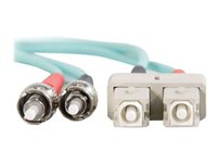 C2G SC-ST 10Gb 50/125 OM3 Duplex Multimode PVC Fiber Optic Cable (LSZH) - Nettverkskabel - ST flermodus (hann) til SC flermodus (hann) - 10 m - fiberoptisk - dupleks - 50 / 125 mikroner - OM3 - halogenfri - akvamarin 85527