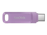 SanDisk Ultra Dual Drive Go - USB-flashstasjon - 256 GB - USB 3.2 Gen 1 / USB-C - lavendel SDDDC3-256G-G46L