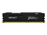 Kingston FURY Beast - DDR3 - sett - 16 GB: 2 x 8 GB - DIMM 240-pin - 1600 MHz / PC3-12800 - CL10 - 1.5 V - ikke-bufret - ikke-ECC - svart KF316C10BBK2/16