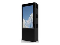 HI-ND - Stativ - totem - for 2 LCD/plasma-paneler - utendørs, tosidig, portrett - svart - skjermstørrelse: 75" - plassering på gulv OD7517-7001-02