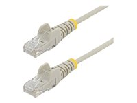StarTech.com 2.5m Slim LSZH CAT6 Ethernet Cable, 10 Gigabit Snagless RJ45 100W PoE Patch Cord, CAT 6 10GbE UTP Network Cable w/Strain Relief, Grey, ETL, Low Smoke Zero Halogen - Category 6 - 28AWG (N6PAT250CMGRS) - Koblingskabel - RJ-45 (hann) til RJ-45 (hann) - 2.5 m - CAT 6 - uten hindringer - grå N6PAT250CMGRS