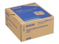 Epson Double Pack - 2-pack - cyan - original - tonerpatron - for Epson AL-C9500DN; AcuLaser C9300D2TN, C9300D3TNC, C9300DN, C9300DTN, C9300N, C9300TN C13S050608