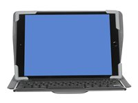 Targus Pro-Tek Universal - Tastatur og folioveske - trådløs - Bluetooth 5.0 - QWERTY - Nordisk - svart tastatur, svart boks - B2B THZ861NO