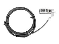 Targus DEFCON Compact Combo Cable Lock - Sikkerhetskabellås - svart - 1.98 m ASP71GL