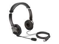 Kensington USB Hi-Fi Headphones with Mic - Hodesett - on-ear - kablet - USB-A - svart K97601WW