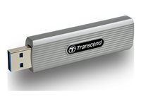 Transcend ESD320A - SSD - kryptert - 512 GB - ekstern (bærbar) - USB 3.2 Gen 2x1 - 256-bit AES - bløtgrå TS512GESD320A