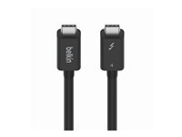 Belkin CONNECT - Thunderbolt-kabel - 24 pin USB-C (hann) reversibel til 24 pin USB-C (hann) reversibel - Thunderbolt 4 - 2 m - aktiv, USB Power Delivery (100 W) - for P/N: INC006TTSGY INZ002BT2MBK