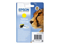 Epson T0714 - 5.5 ml - gul - original - blekkpatron - for Stylus DX9400, SX115, SX210, SX215, SX218, SX415, SX515, SX610; Stylus Office BX310, BX610 C13T07144012