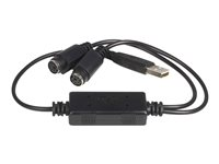 StarTech.com USB to PS/2 Adapter for Keyboard and Mouse - Keyboard / mouse adapter - USB - USBPS2PC - Tastatur- / musadapter - USB - for P/N: PS2UTPEXT, SV221MICRO, SV211KA USBPS2PC