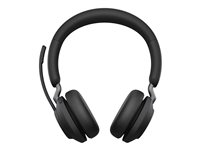 Jabra Evolve2 65 MS Stereo - Hodesett - on-ear - Bluetooth - trådløs - USB-A - lydisolerende - svart - Certified for Microsoft Teams 26599-999-999