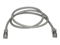 StarTech.com 10m CAT6A Ethernet Cable, 10 Gigabit Shielded Snagless RJ45 100W PoE Patch Cord, CAT 6A 10GbE STP Network Cable w/Strain Relief, Grey, Fluke Tested/UL Certified Wiring/TIA - Category 6A - 26AWG (6ASPAT10MGR) - Koblingskabel - RJ-45 (hann) til RJ-45 (hann) - 10 m - STP - CAT 6a - formstøpt, uten hindringer - grå 6ASPAT10MGR