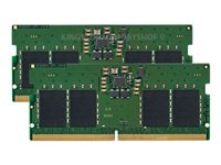 Kingston - DDR5 - sett - 16 GB: 2 x 8 GB - SO DIMM 262-pin - 4800 MHz / PC5-38400 - CL40 - 1.1 V - ikke-bufret - ikke-ECC - for Dell Inspiron 16; Precision 34XX, 7770; Lenovo IdeaPad Gaming 3 16; ThinkPad P15v Gen 3 KCP548SS6K2-16