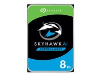 Seagate SkyHawk AI ST8000VE001 - Harddisk - 8 TB - intern - 3.5" - SATA 6Gb/s - buffer: 256 MB - med 3-års Seagate Rescue Data Recovery ST8000VE001