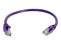 C2G Cat5e Booted Unshielded (UTP) Network Patch Cable - Koblingskabel - RJ-45 (hann) til RJ-45 (hann) - 3 m - UTP - CAT 5e - formstøpt, uten hindringer, flertrådet - purpur 83662