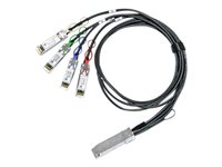 NVIDIA - Direkte 40GBase-koblingskabel - QSFP til SFP+ - 1 m - passiv, hybrid 980-9I64W-00B001