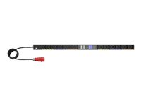 Eaton G4 - Strømfordelerenhet (kan monteres i rack) - 16A, metered input - AC 240/415 V - 11 kW - 3-faset - Ethernet 10/100/1000, serial - inngang: IEC 60309 16A - utgangskontakter: 24 (12 x IEC 60320 C13, 12 x IEC 60320 C39) - 0U - 3 m kabel - svart EVMIF316A