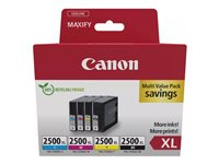 Canon PGI-2500XL BK/C/M/Y Multipack - 4-pack - XL - svart, gul, cyan, magenta - original - blekkbeholder - for MAXIFY iB4050, iB4150, MB5150, MB5155, MB5350, MB5450 9254B010
